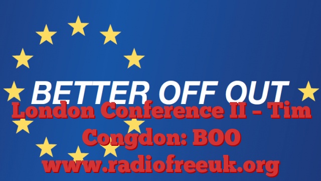 London Conference II – Tim Congdon: BOO